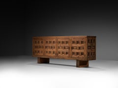 Biosca Spanish Brutalist Sideboard in Stained Pine
