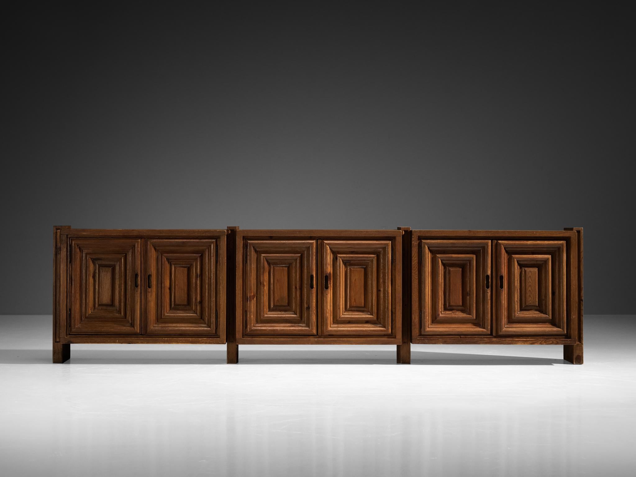 Brutalist Biosca Spanish Sideboard in Stained Pine