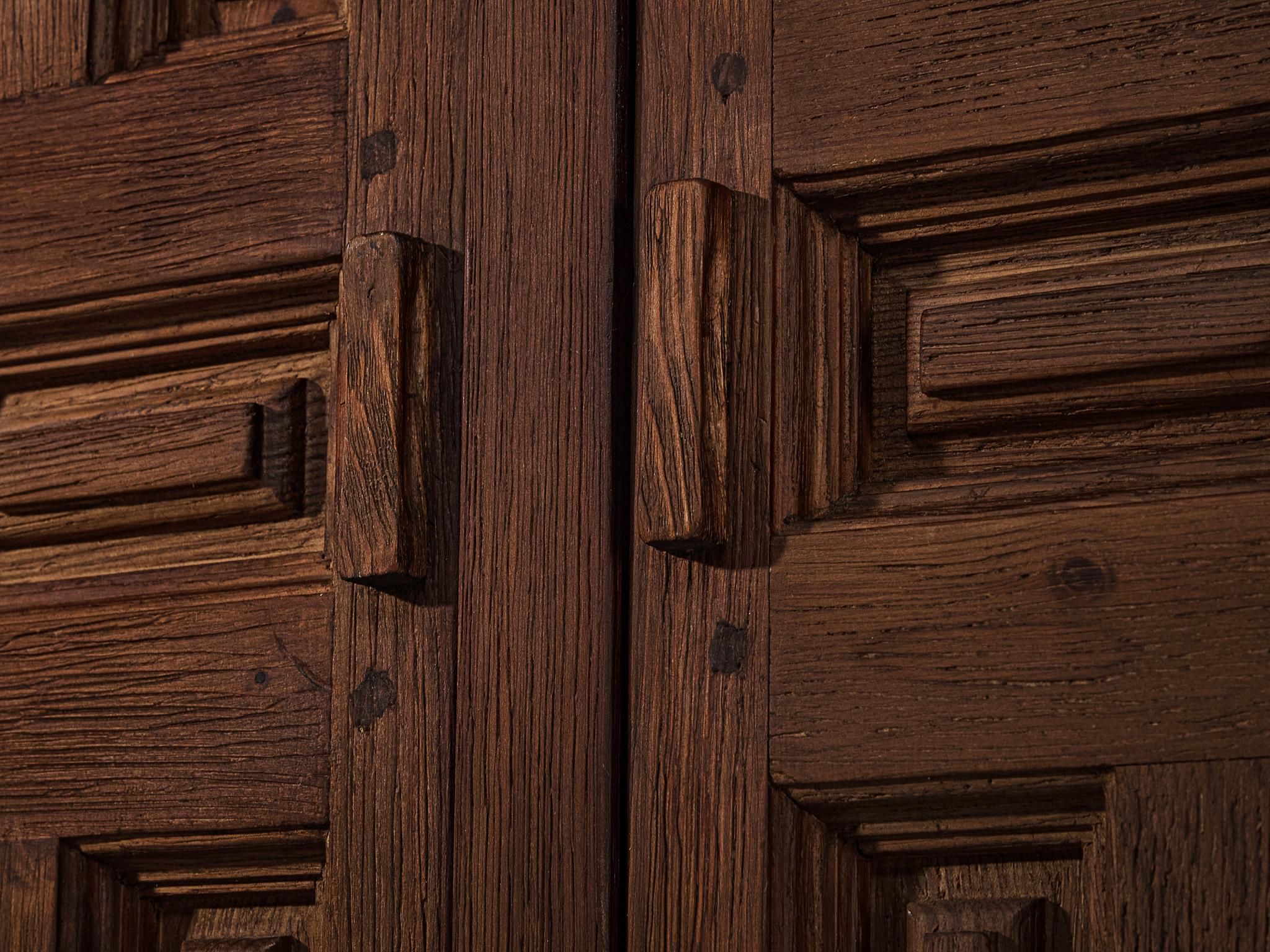 Mid-20th Century Biosca Spanish Sideboard in Stained Pine For Sale