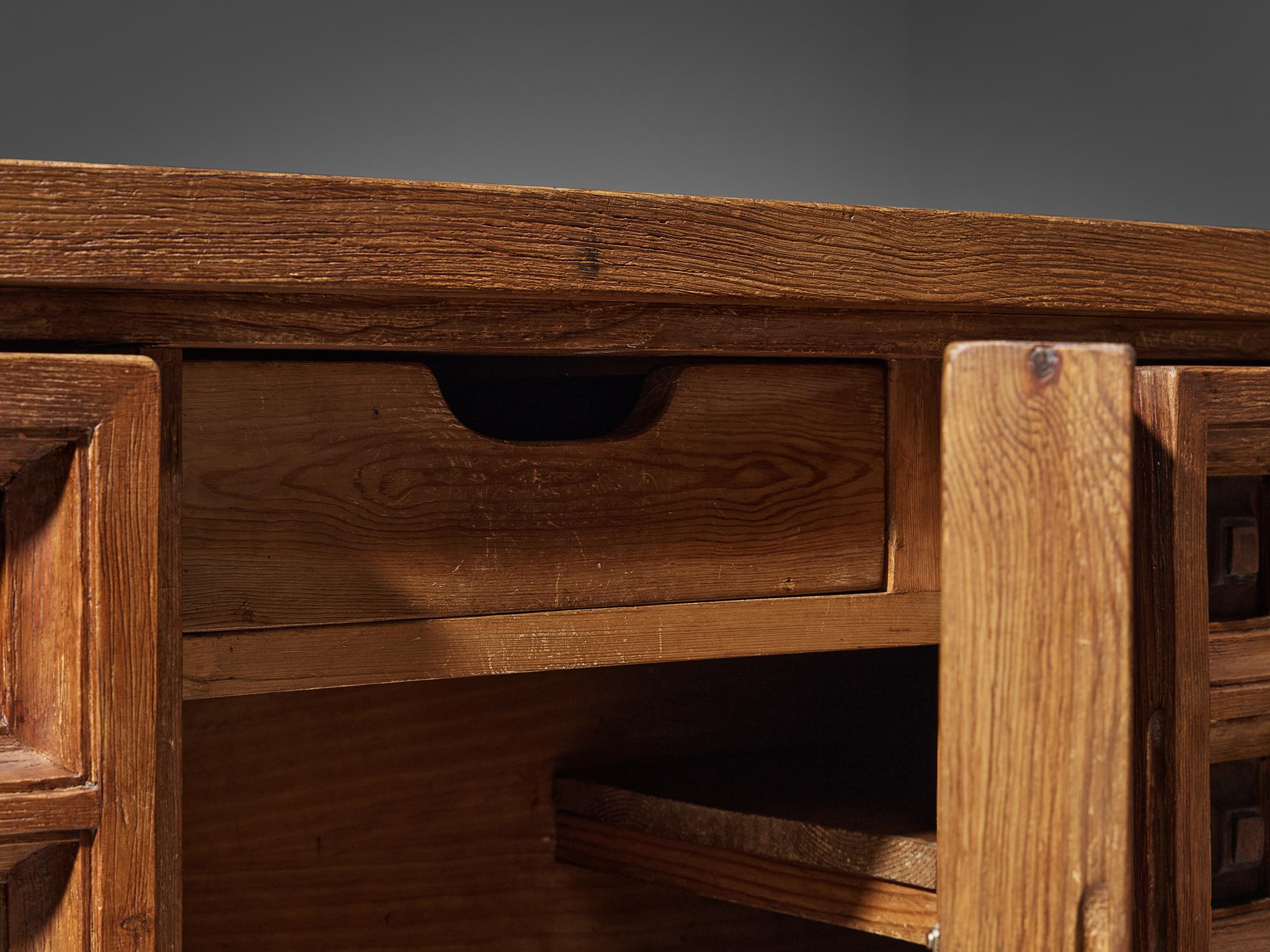 Mid-Century Modern Biosca Spanish Sideboard in Stained Pine
