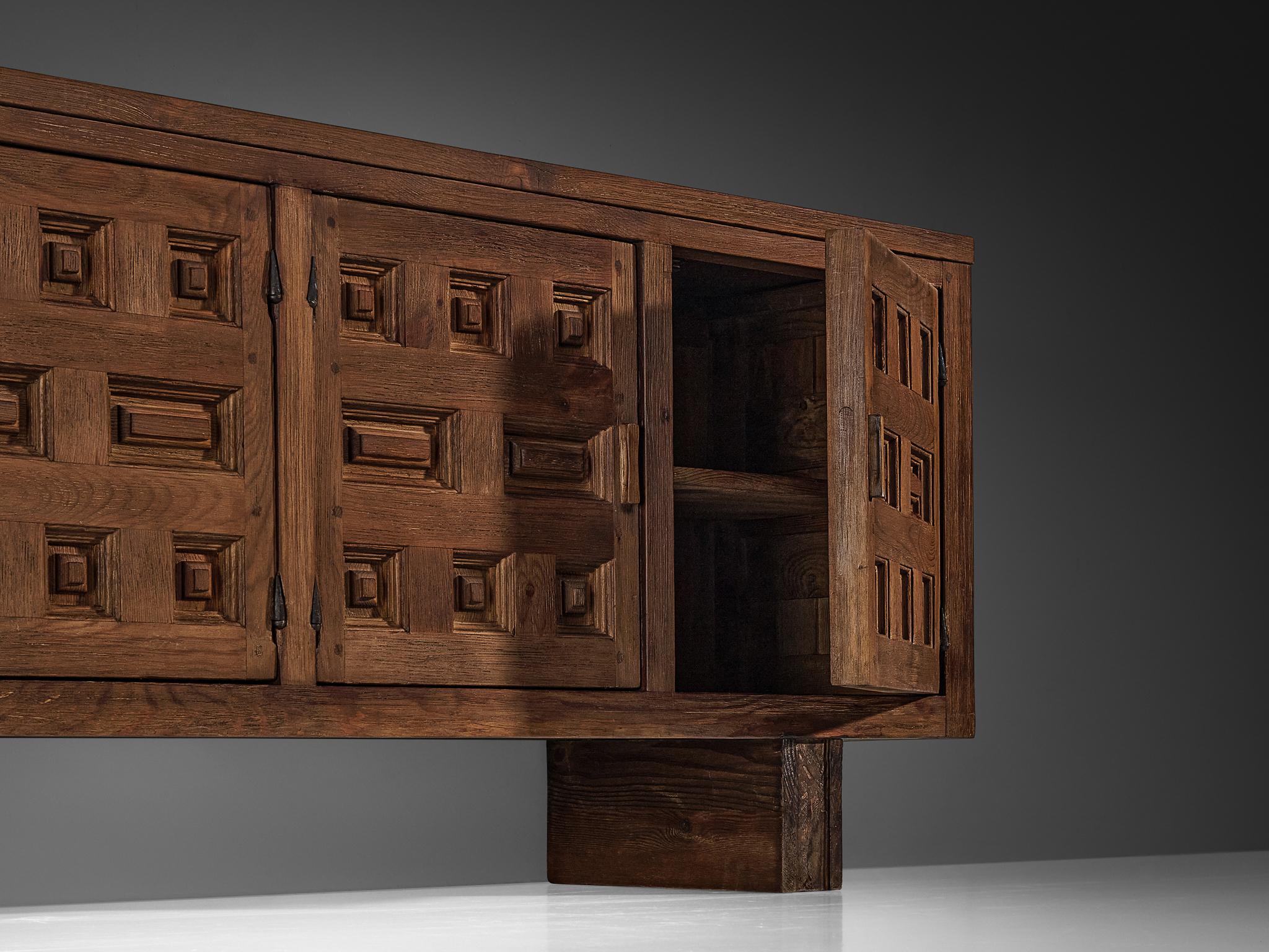 Biosca Spanish Sideboard in Stained Pine For Sale 2