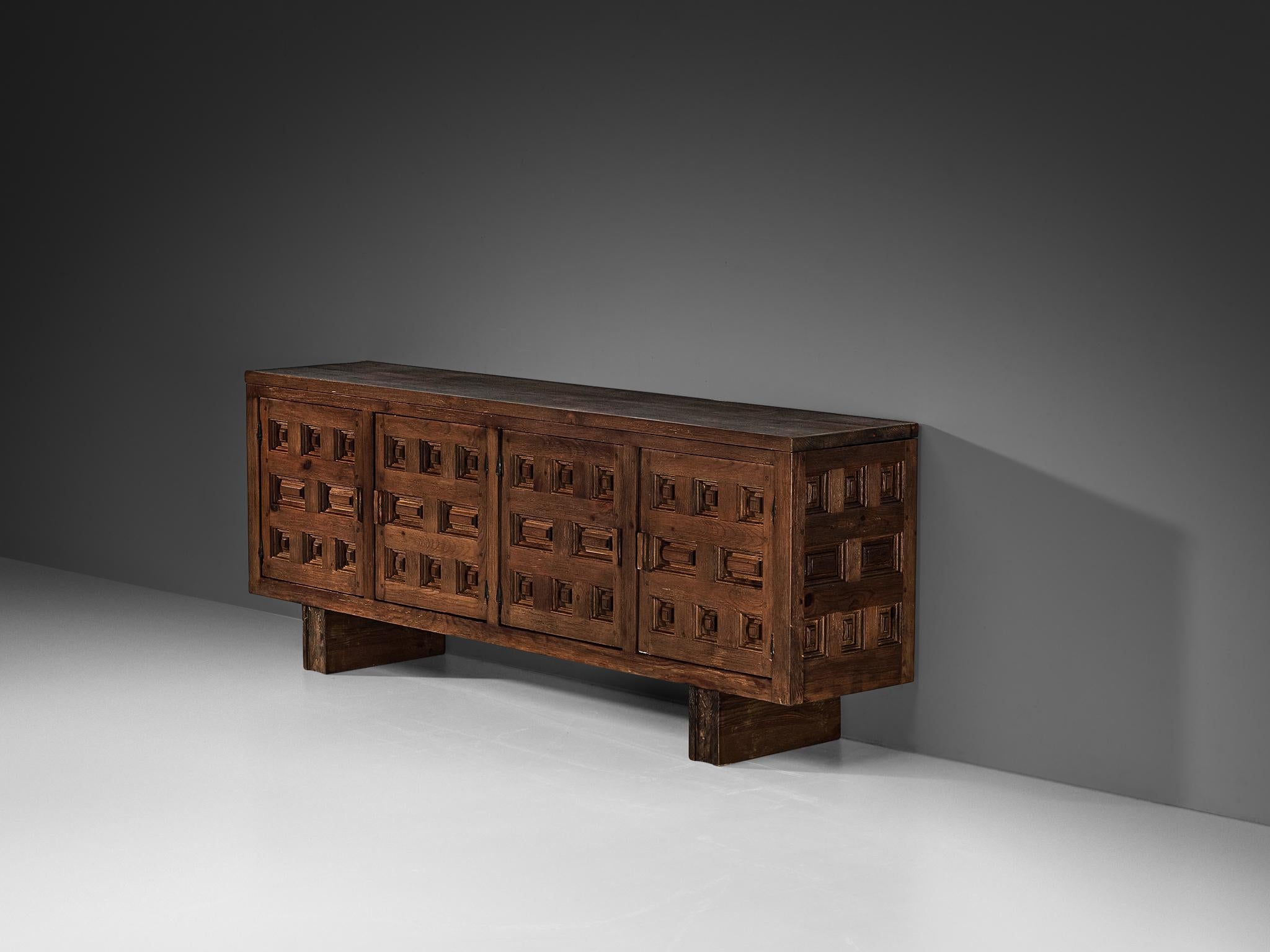 Biosca Spanish Sideboard in Stained Pine For Sale 3