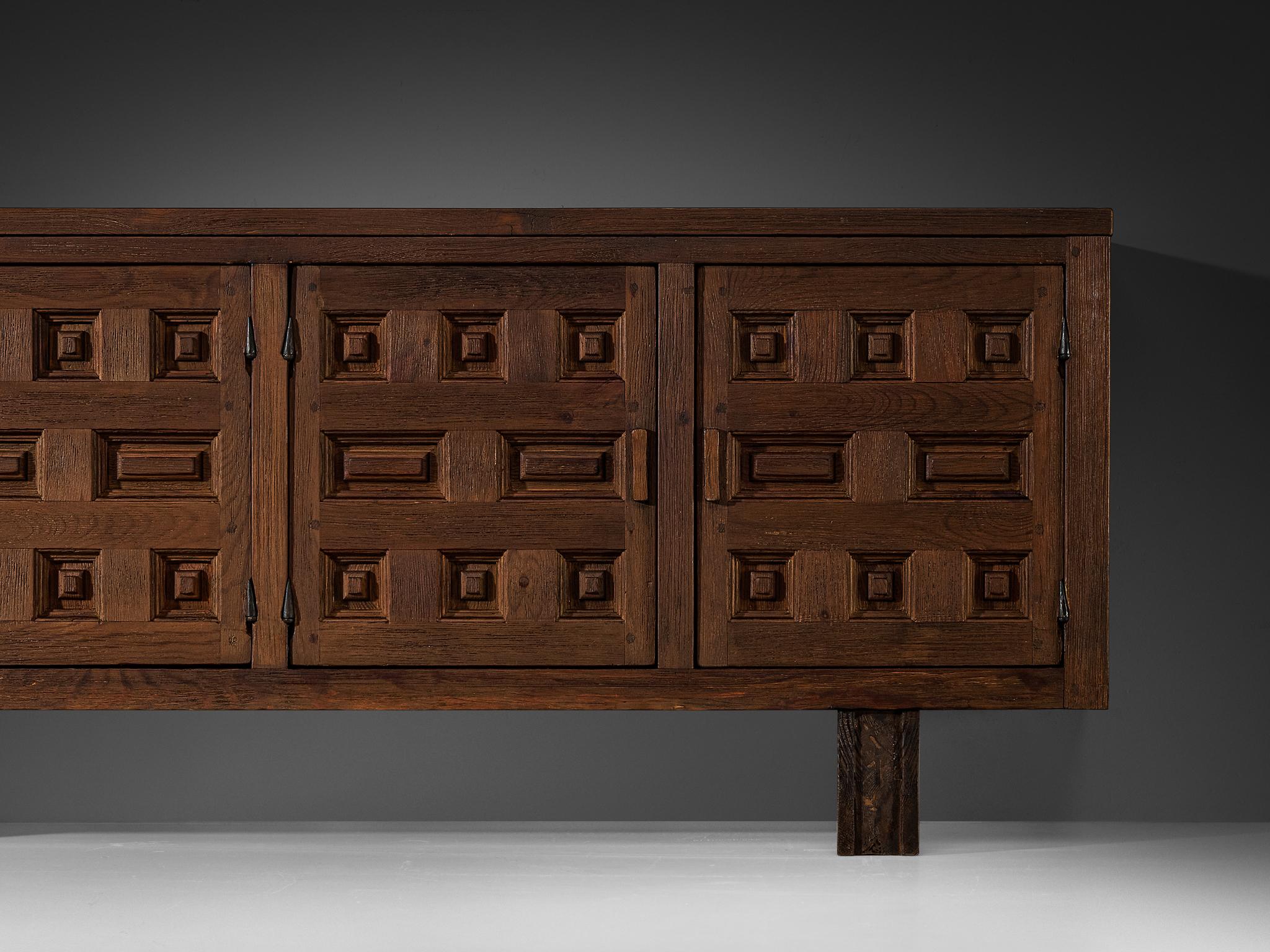 Biosca Spanish Sideboard in Stained Pine For Sale 4