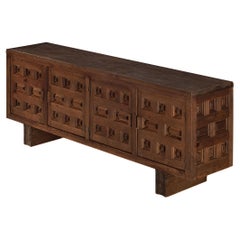 Vintage Biosca Spanish Sideboard in Stained Pine 