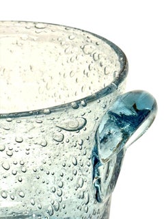Biot Blue Bubble Glass Ice Bucket