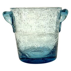Biot Blue Bubble Glass Champagne Bucket