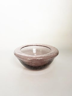 Biot Bubble Glass Salad Bowl or Catchall, France, 1970s