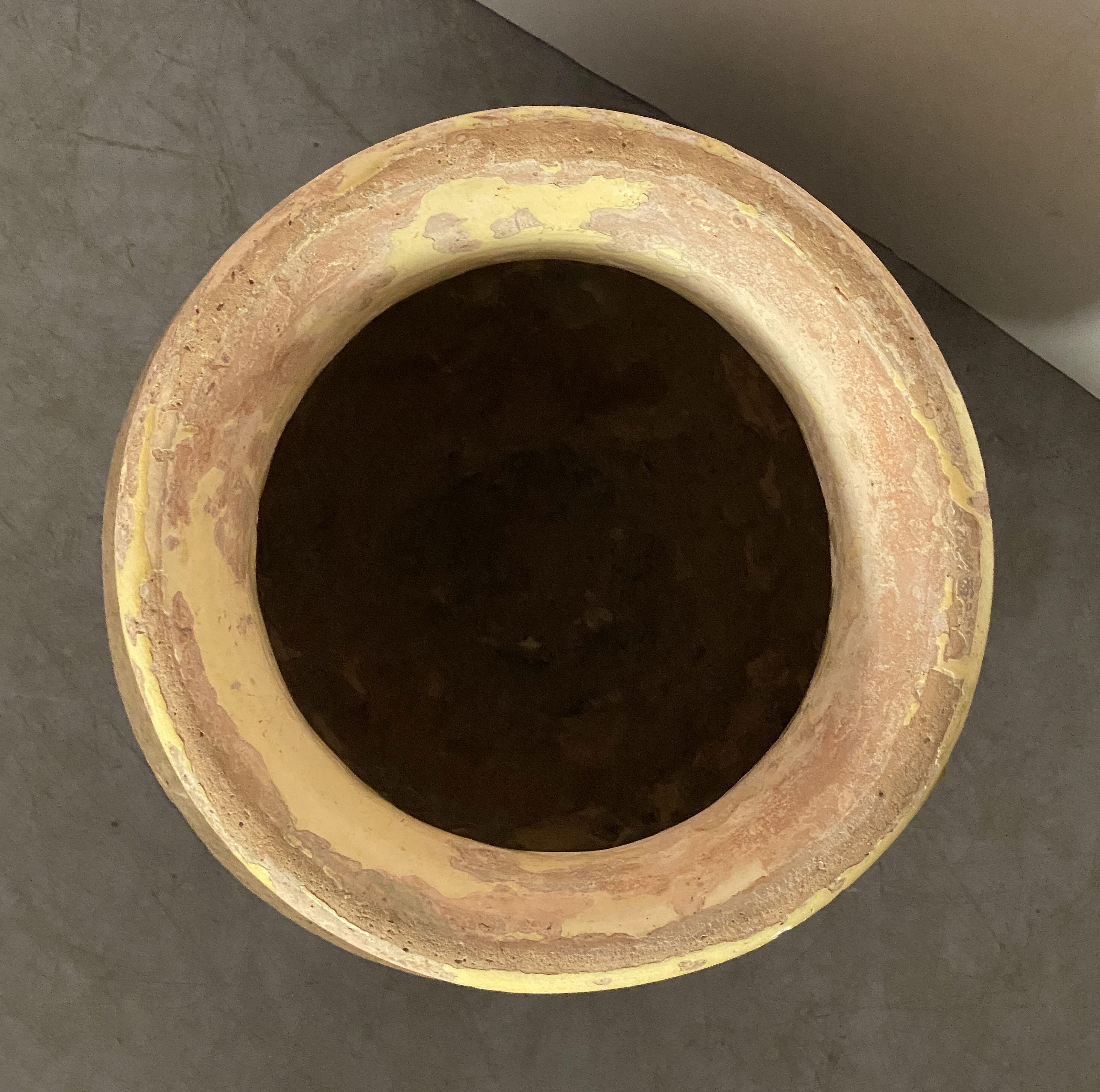 Earthenware Biot Garden Urn or Oil Jar from France