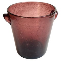 Biot Glass 1960 Champain Bucket Purple Color France 