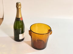 Biot Glas 1960 Eiskübel orange gelb Farbe Frankreich
