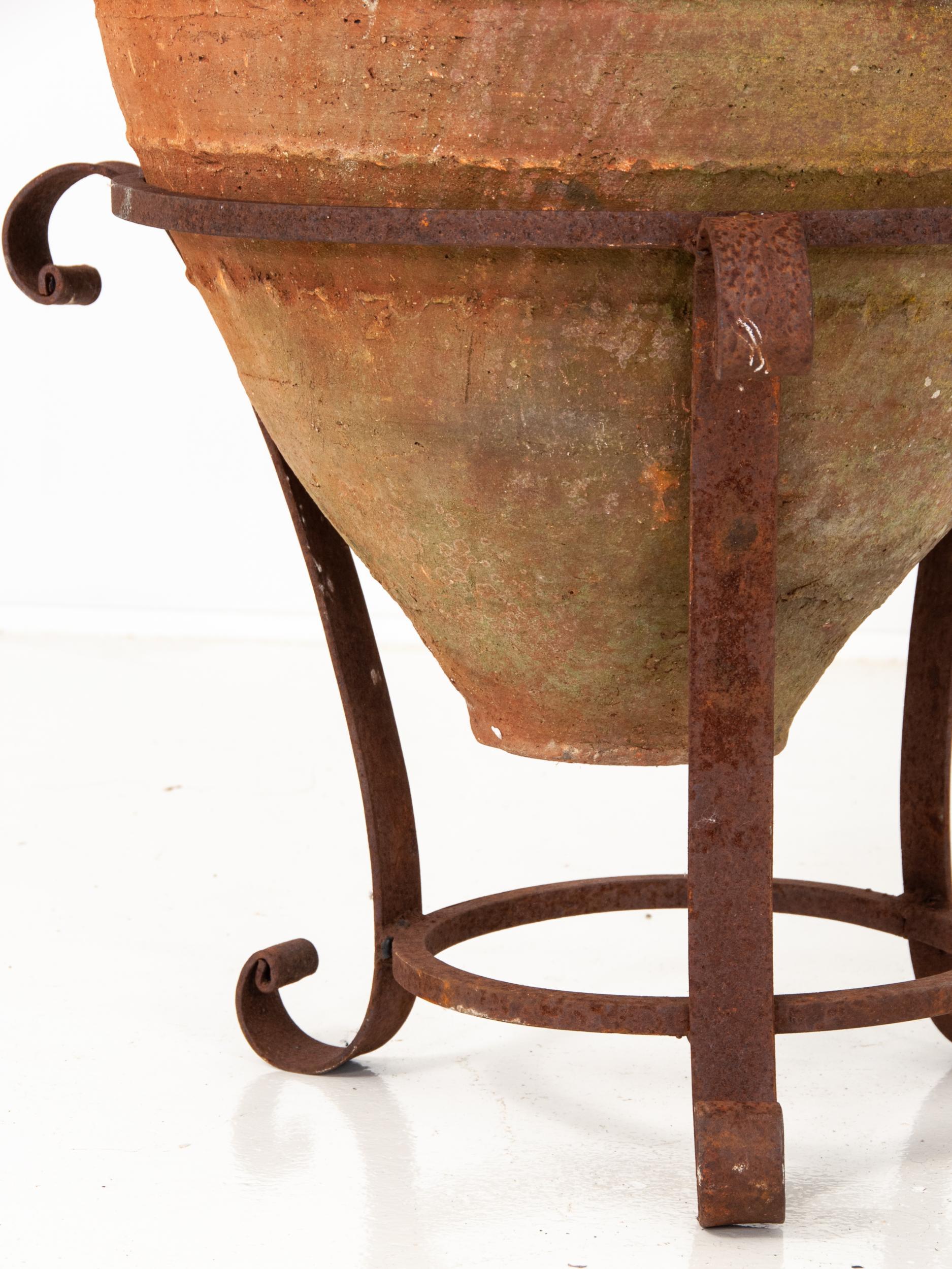 French Biot Pot on Stand For Sale