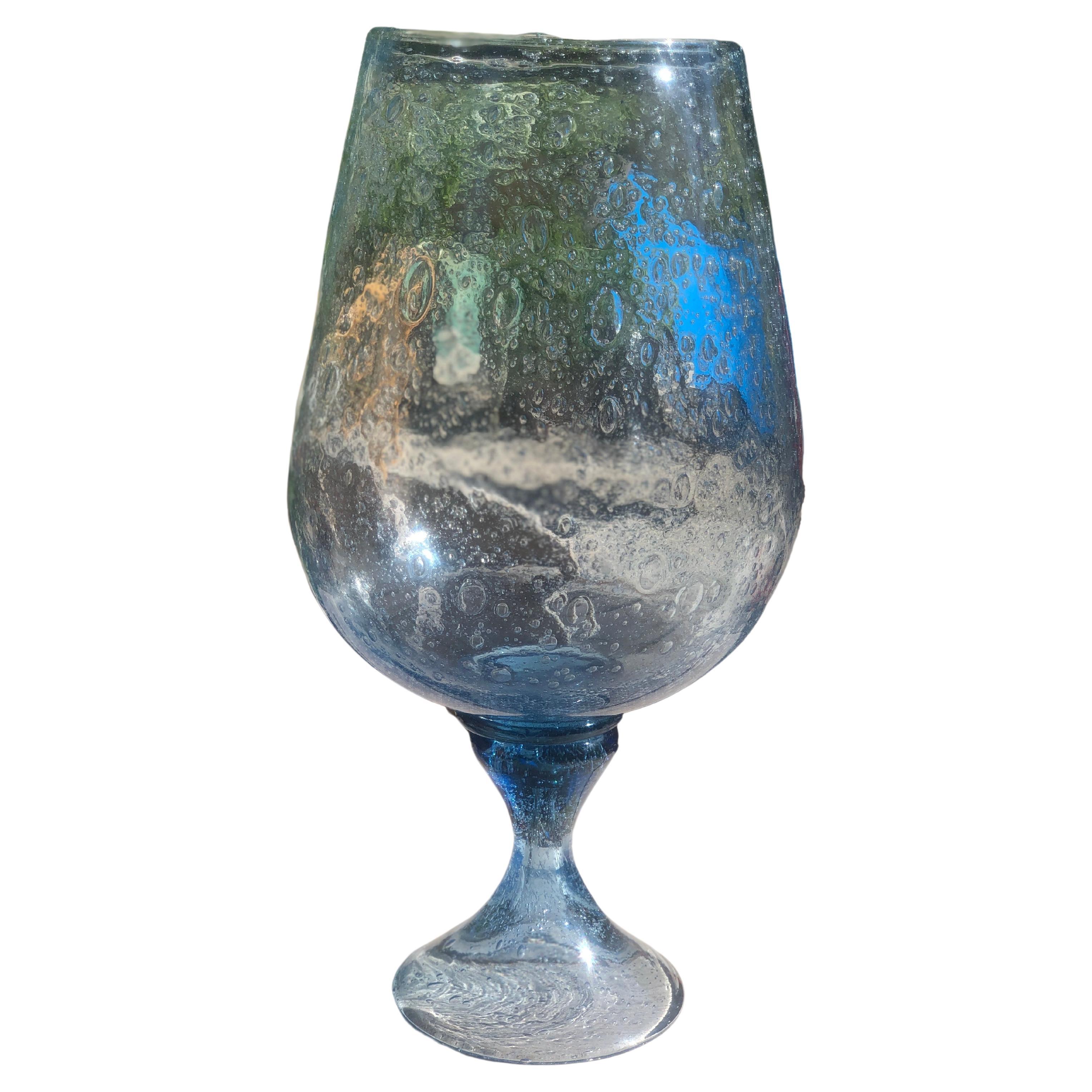 Biot Wedding Glass in Blown Glass, 1970  For Sale