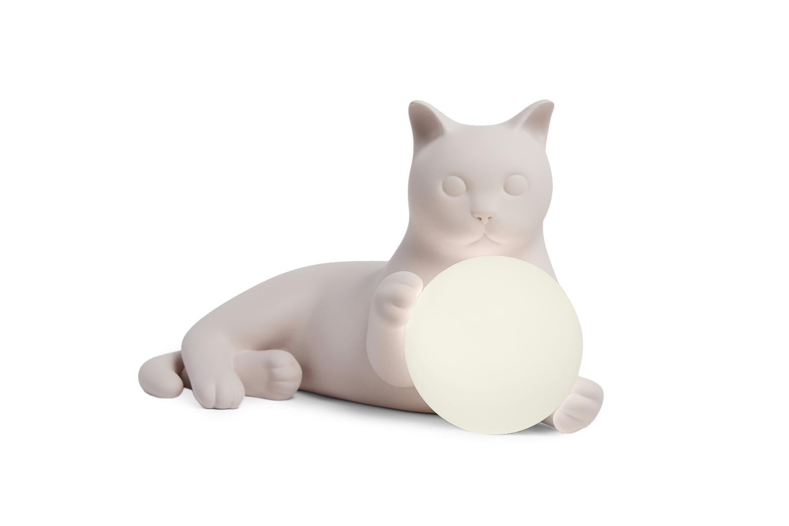 Birba Blossom Lámpara de mesa en forma de gato rosa, Pet Therapy by Atelier Biagetti Contemporáneo en venta