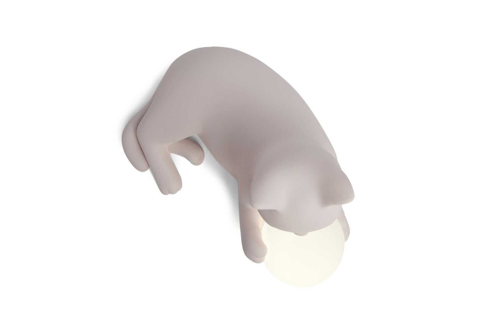 Birba Blossom Lámpara de mesa en forma de gato rosa, Pet Therapy by Atelier Biagetti Vidrio en venta