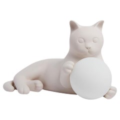 Birba Cat Table Light in Blossom Pink color, Pet Therapy by Atelier Biagetti