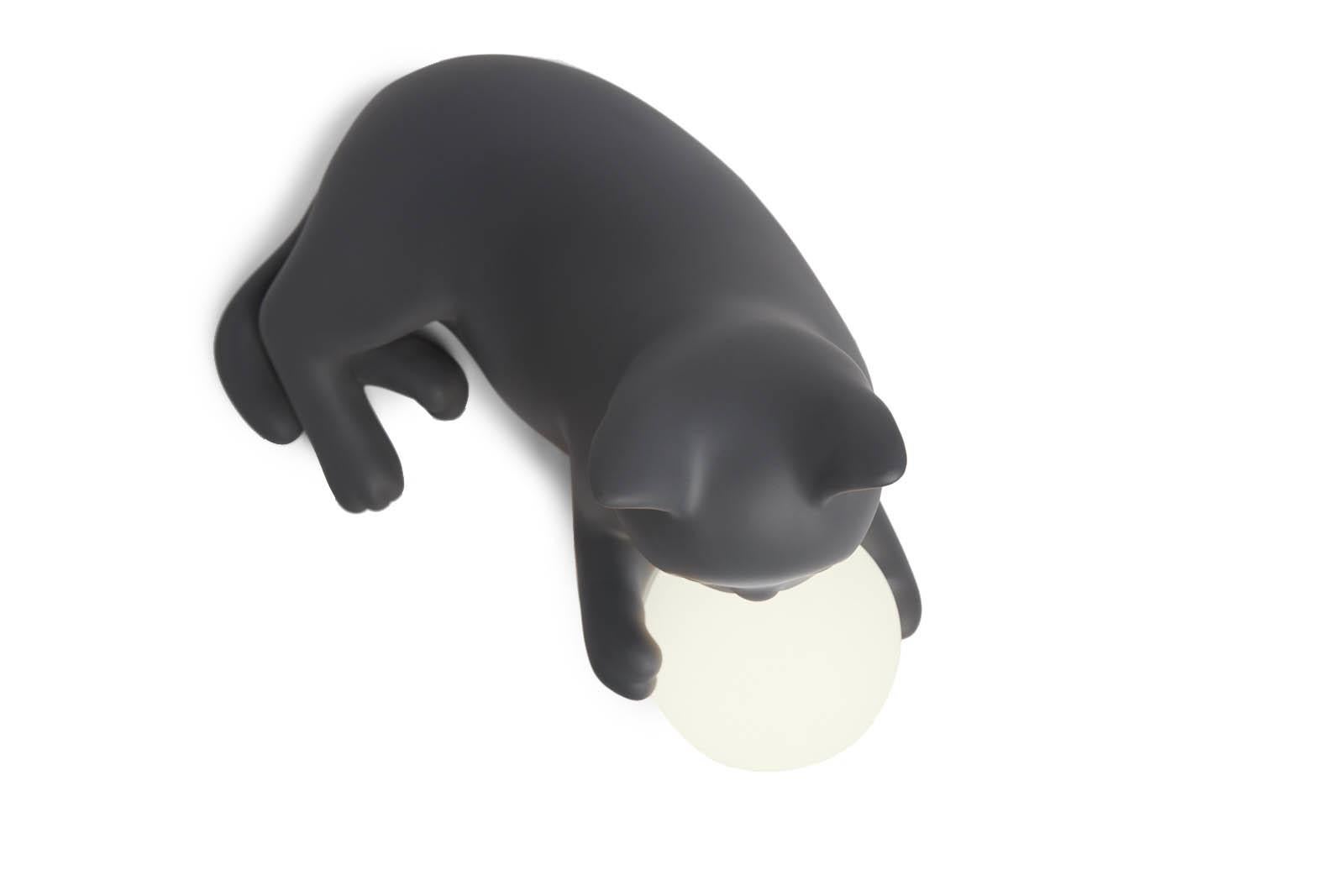 Lampe de table en forme de chat gris foncé Birba, Pet Therapy by Atelier Biagetti Neuf - En vente à Milan, IT
