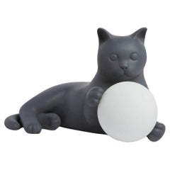 Birba Cat Table Light in Dark Grey color, Atelier Biagetti