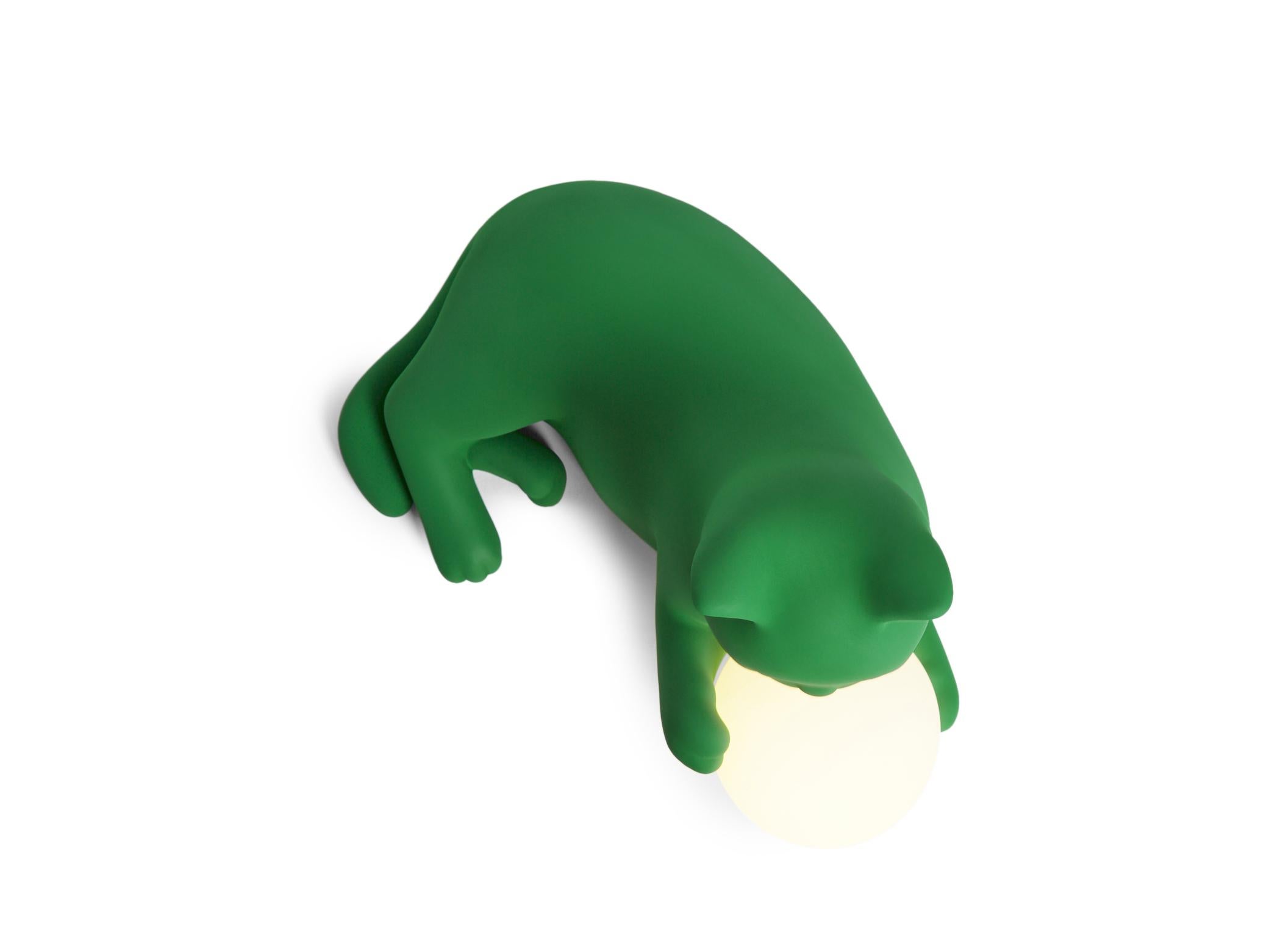 Lampe de table en forme de chat Birba Green, Pet Therapy by Atelier Biagetti Neuf - En vente à Milan, IT