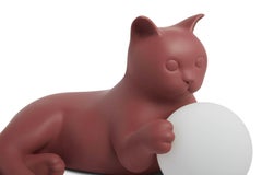 Birba Hermosa Pink Cat-Shaped Table Lamp, Pet Therapy by Atelier Biagetti