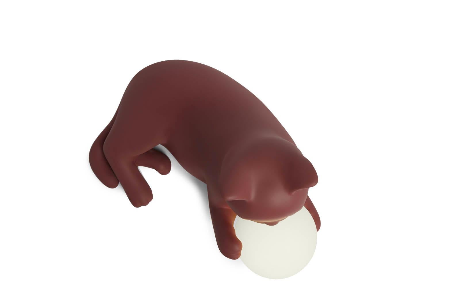 Birba Hermosa Lámpara de mesa rosa con forma de gato, Pet Therapy by Atelier Biagetti en Nuevo estado para la venta en Milan, IT