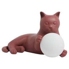 Birba Cat Table Light in Hermosa Pink color, Pet Therapy by Atelier Biagetti