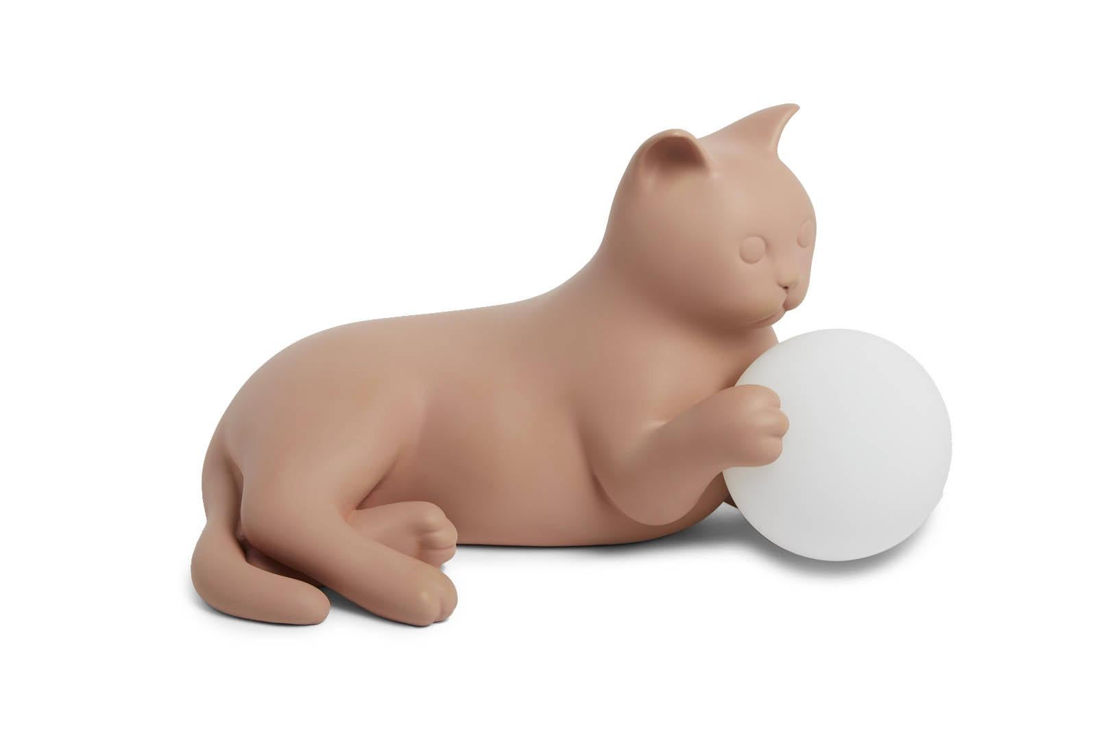 Contemporain Lampe à poser en forme de chat Birba Sienna, Pet Therapy by Atelier Biagetti en vente