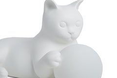 Birba White Cat-Shaped Table Lamp, Pet Therapy by Atelier Biagetti