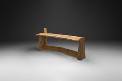 Birch and Oak Carved Desk by Pavel Novak, Czechoslovakia 1980s