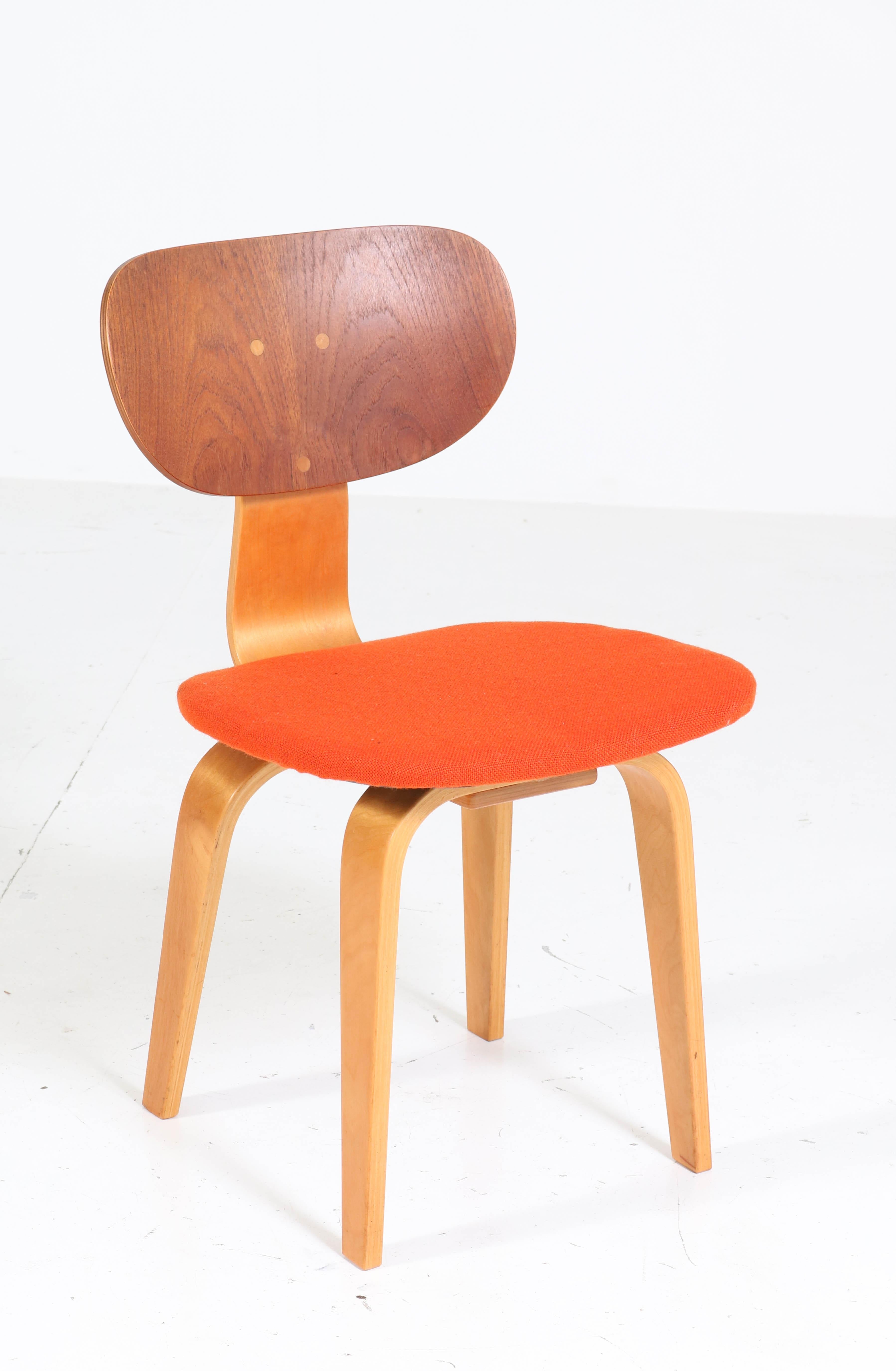 Mid-20th Century Birch and Teak Mid-Century Modern Sb02 Chair by Cees Braakman for Pastoe, 1952
