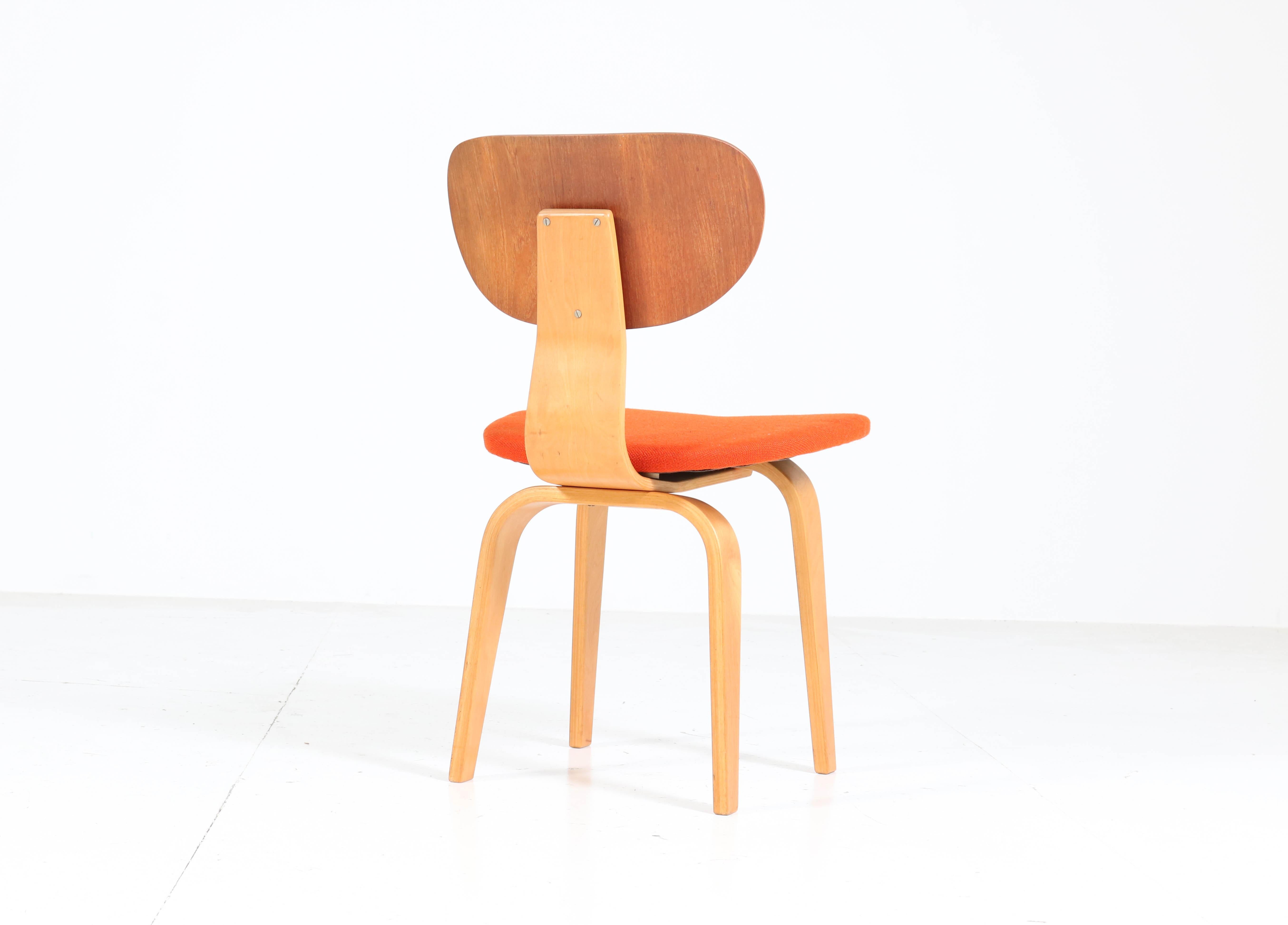 Birch and Teak Mid-Century Modern Sb02 Chair by Cees Braakman for Pastoe, 1952 1