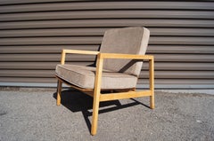 Maple and Walnut Lounge Chair, Model 645, by Lewis Butler for Knoll Associates