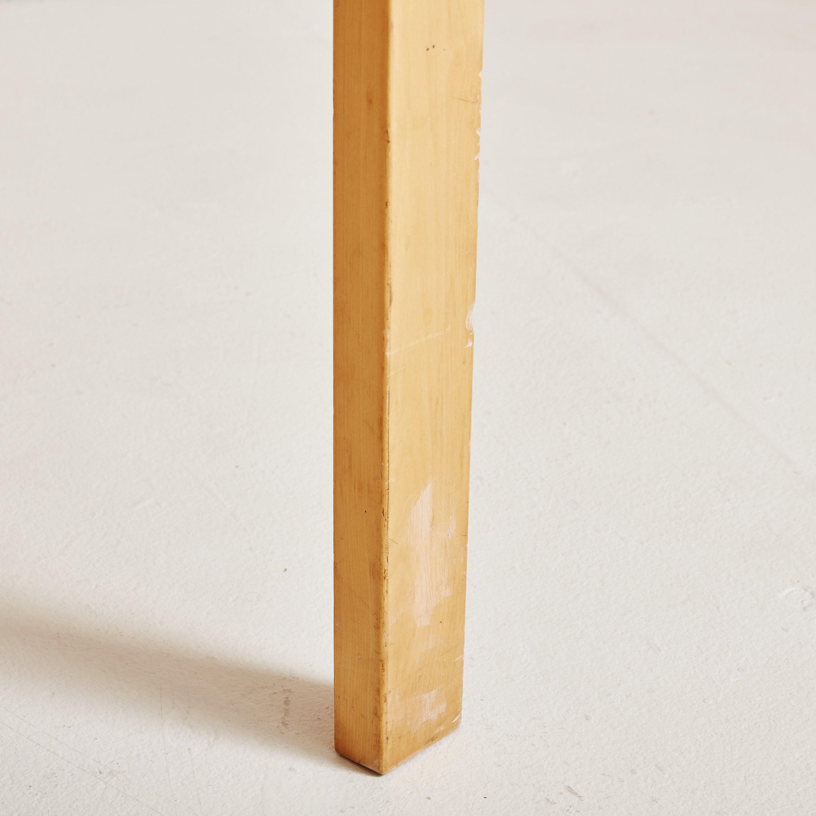 Birch + Black Linoleum ‘81B’ Dining Table by Alvar Aalto for Artek In Good Condition For Sale In Chicago, IL