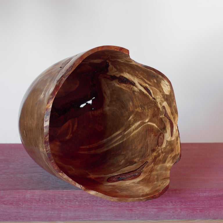 Modern Birch Burl Vase by Vlad Droz For Sale