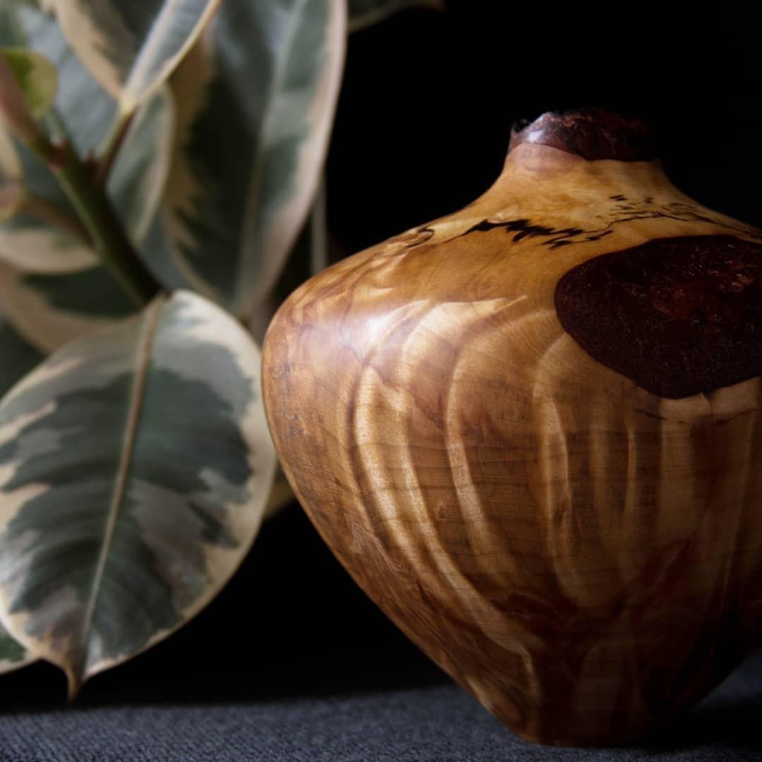 Russian Birch Burl Vase by Vlad Droz