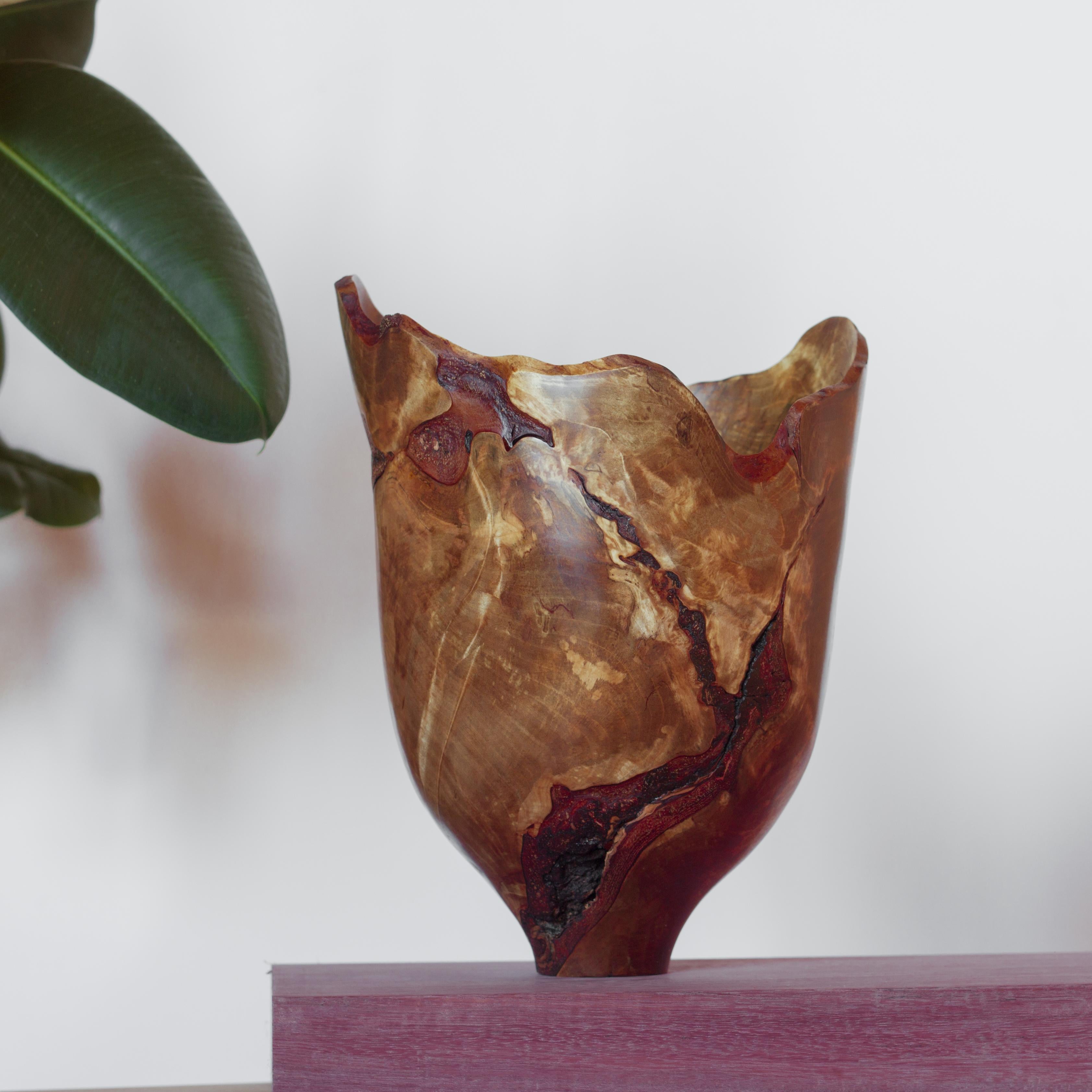 Russian Birch Burl Vase by Vlad Droz