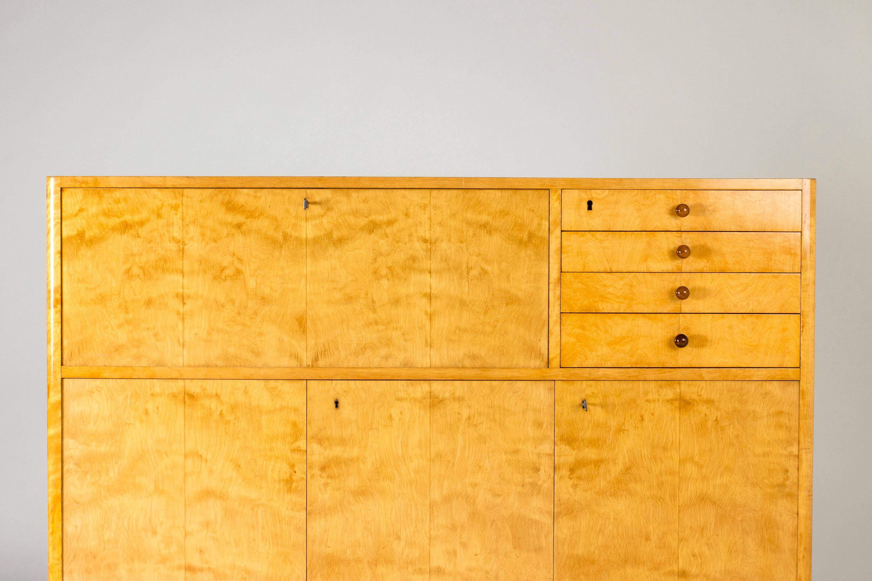 Swedish Birch Cabinet by Axel Larsson, Bodafors, Sweden, 1930s For Sale