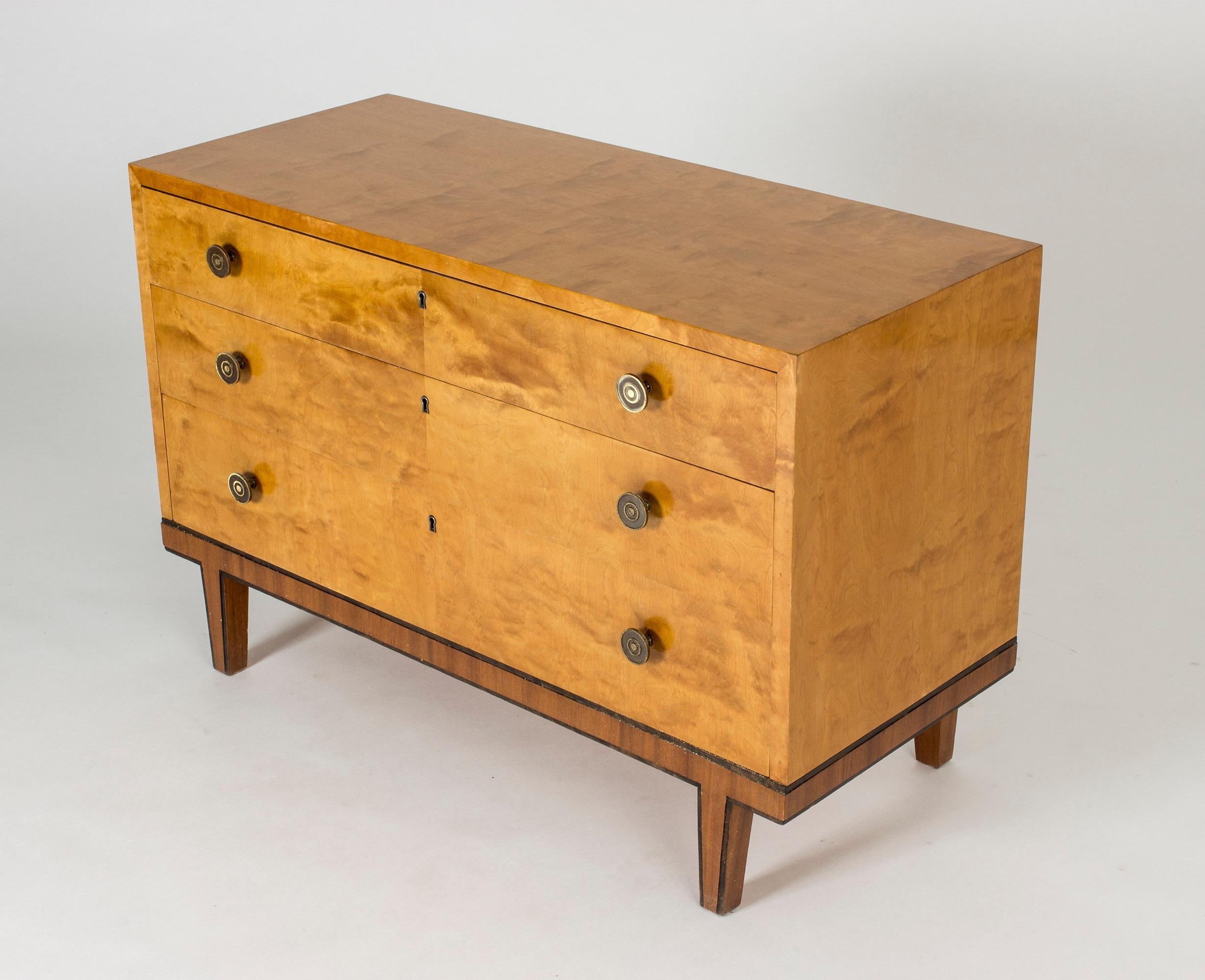 Birch Chest of Drawers by Otto Schulz In Good Condition In Stockholm, SE