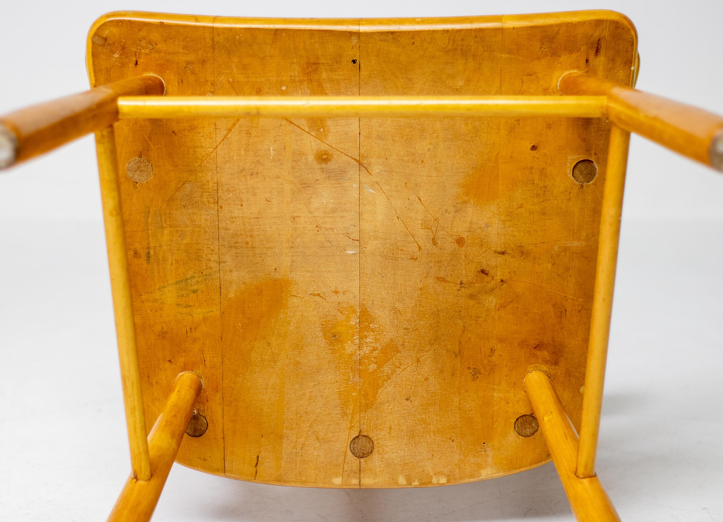 Birch Danish Arm Chair For Sale 6