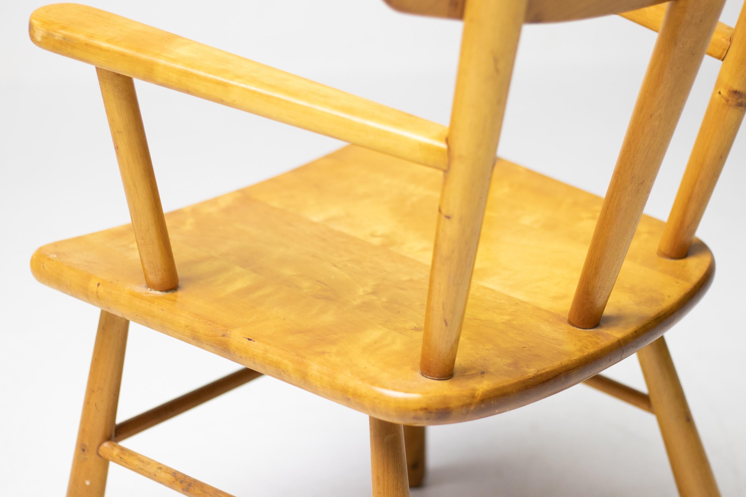 Birch Danish Arm Chair For Sale 4