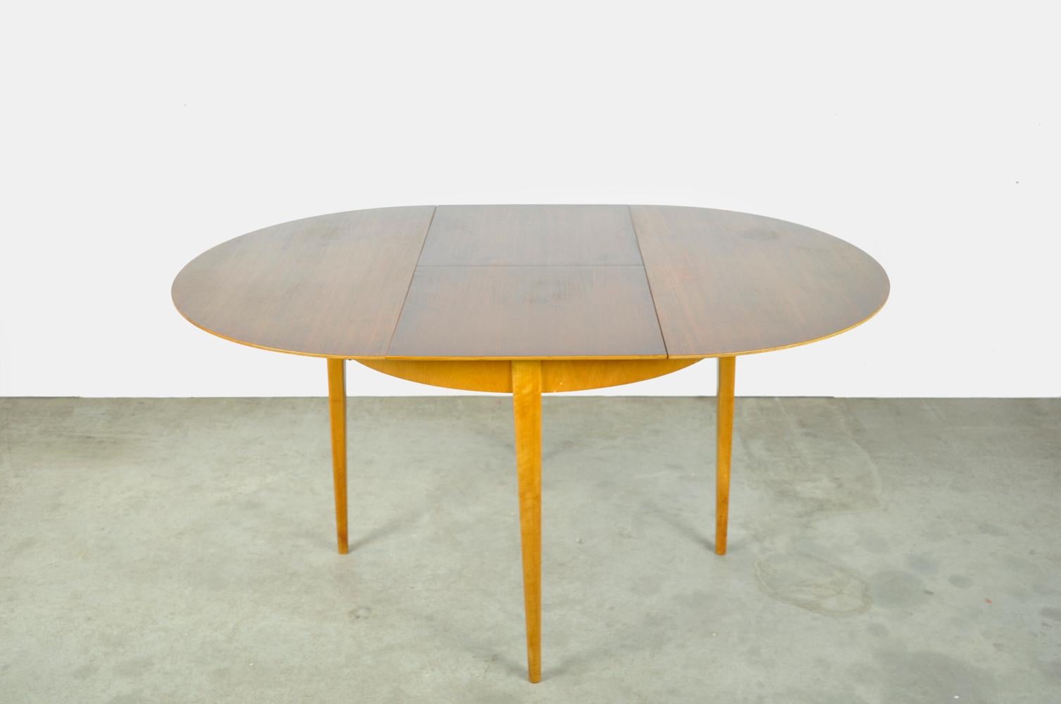20th Century Birch extendable 4-6 persons dining table, TB35 by Cees Braakman, Pastoe, 1950s