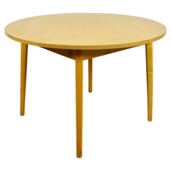 Birch extendable wooden dining table 4-6 people in Pastoe style, 1960s