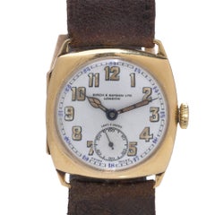 Birch & Gaydon Ltd 18KT Gold Manual Wind Wristwatch, 1930 - Dennison case