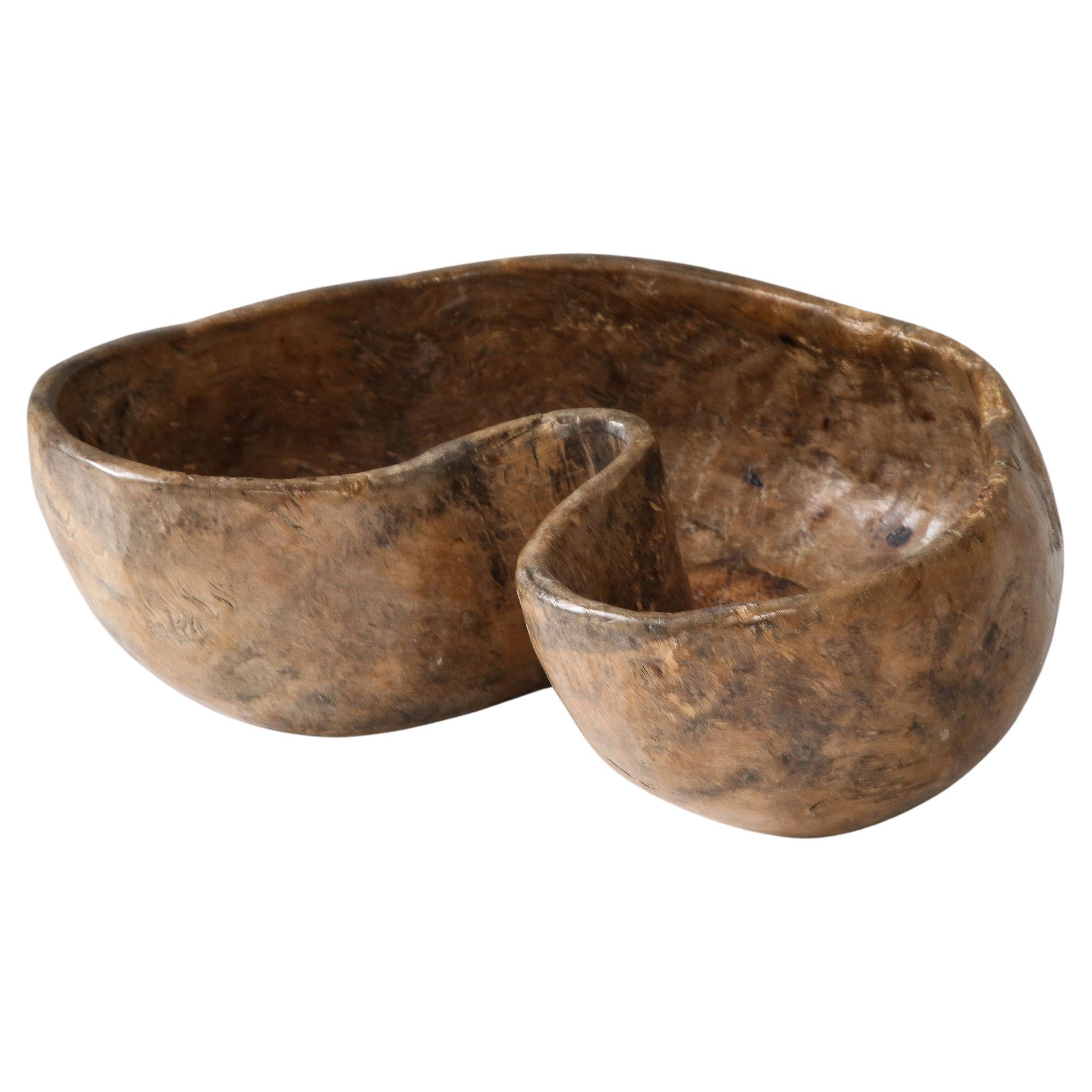 Handgeschnitzte Schale aus Birke, Schweden, 1817 im Angebot