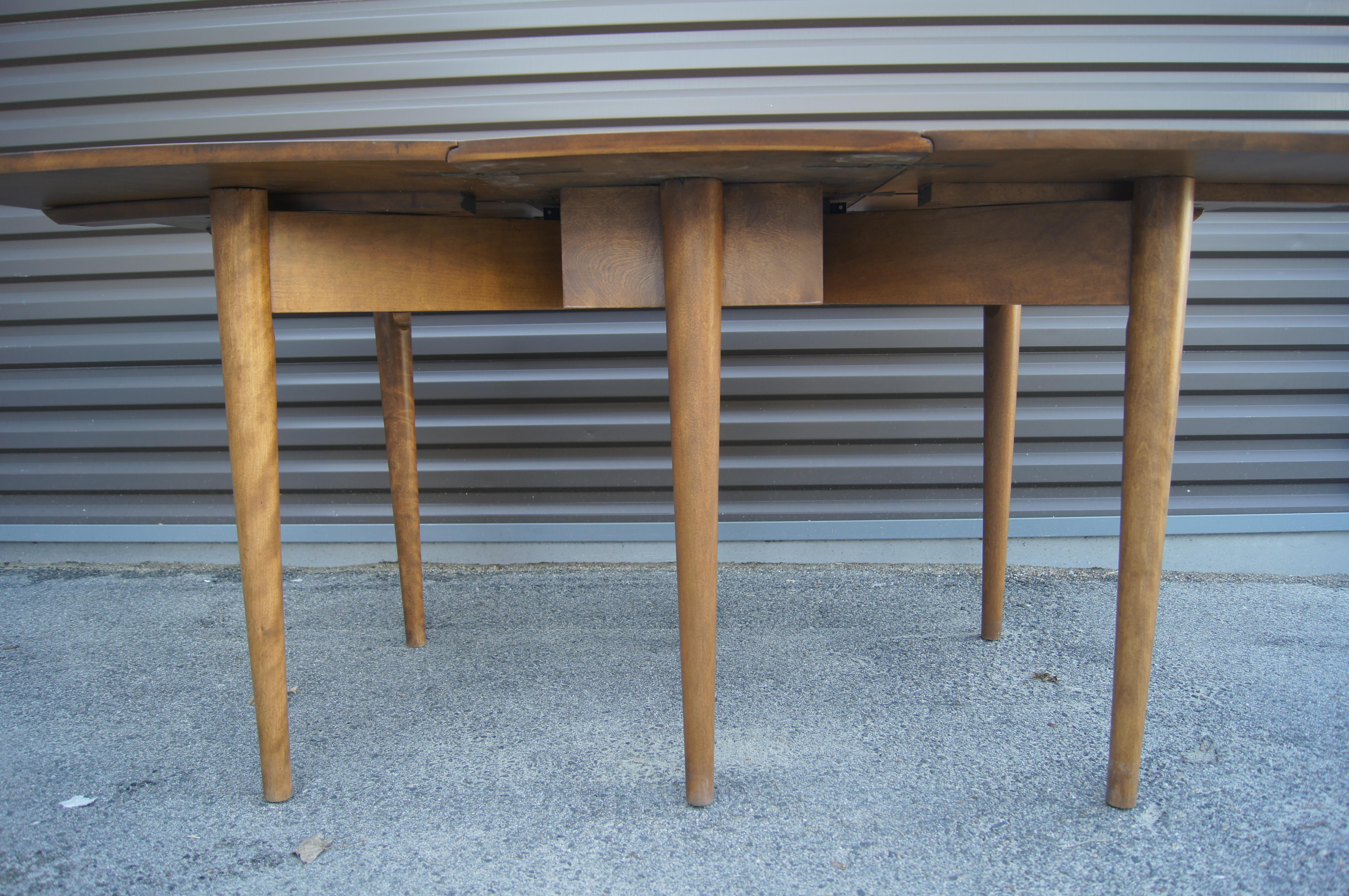Mid-Century Modern Birch Modernmates Dining Table by Leslie Diamond for Conant Ball