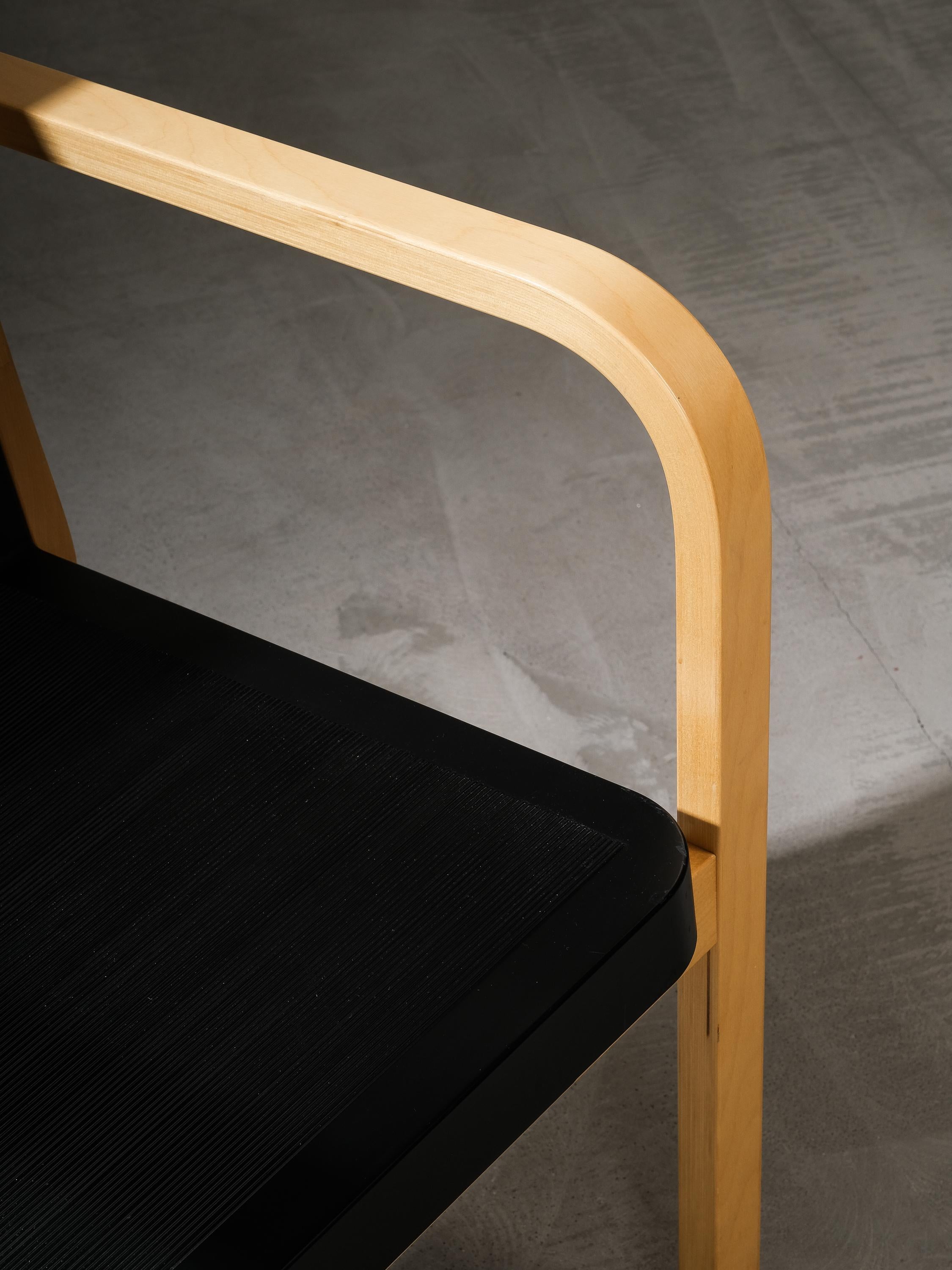 Finnish Birch & Plastic Armchairs Model 420 by Ben af Schultén for Artek