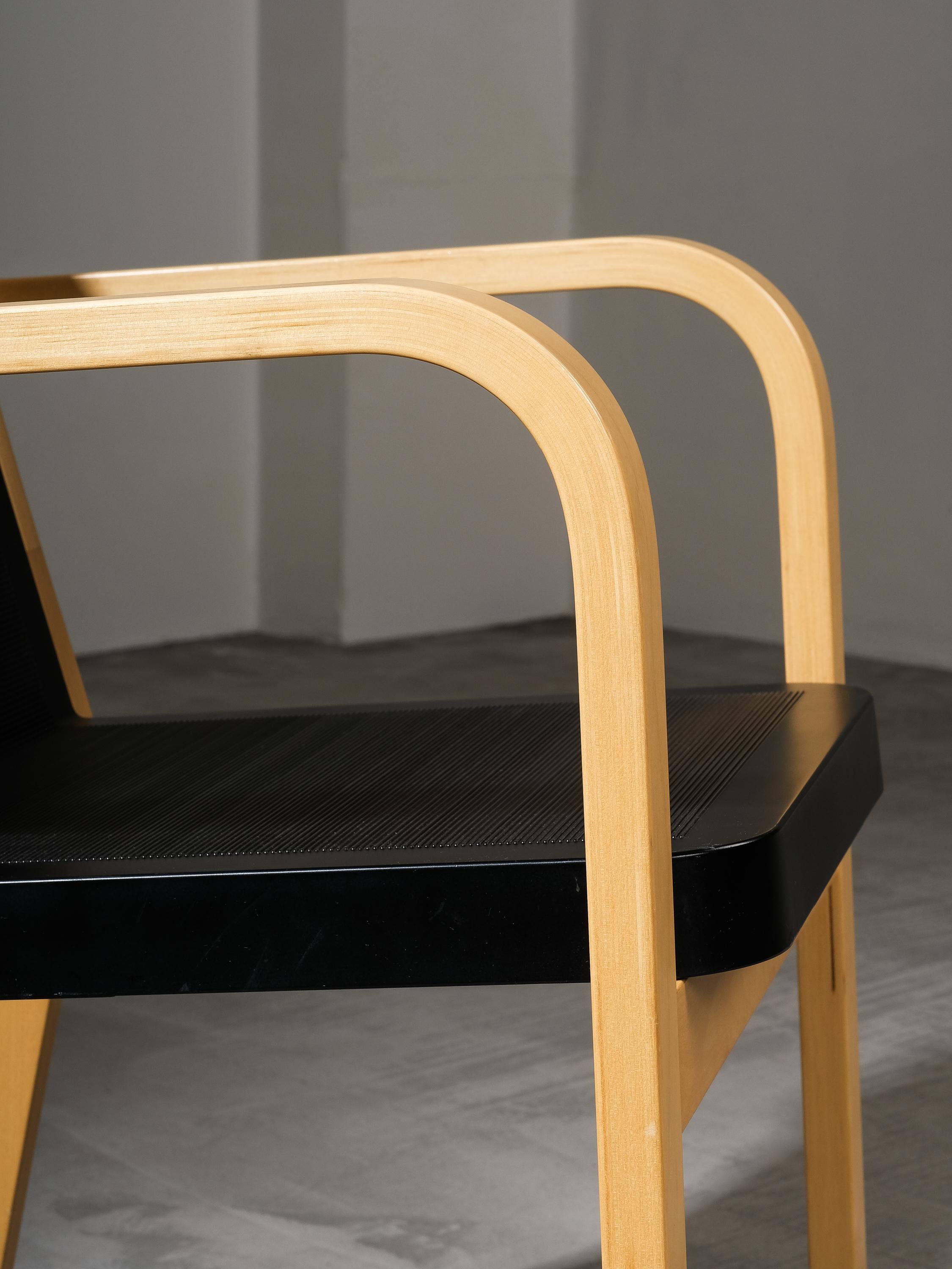 Birch & Plastic Armchairs Model 420 by Ben af Schultén for Artek 1