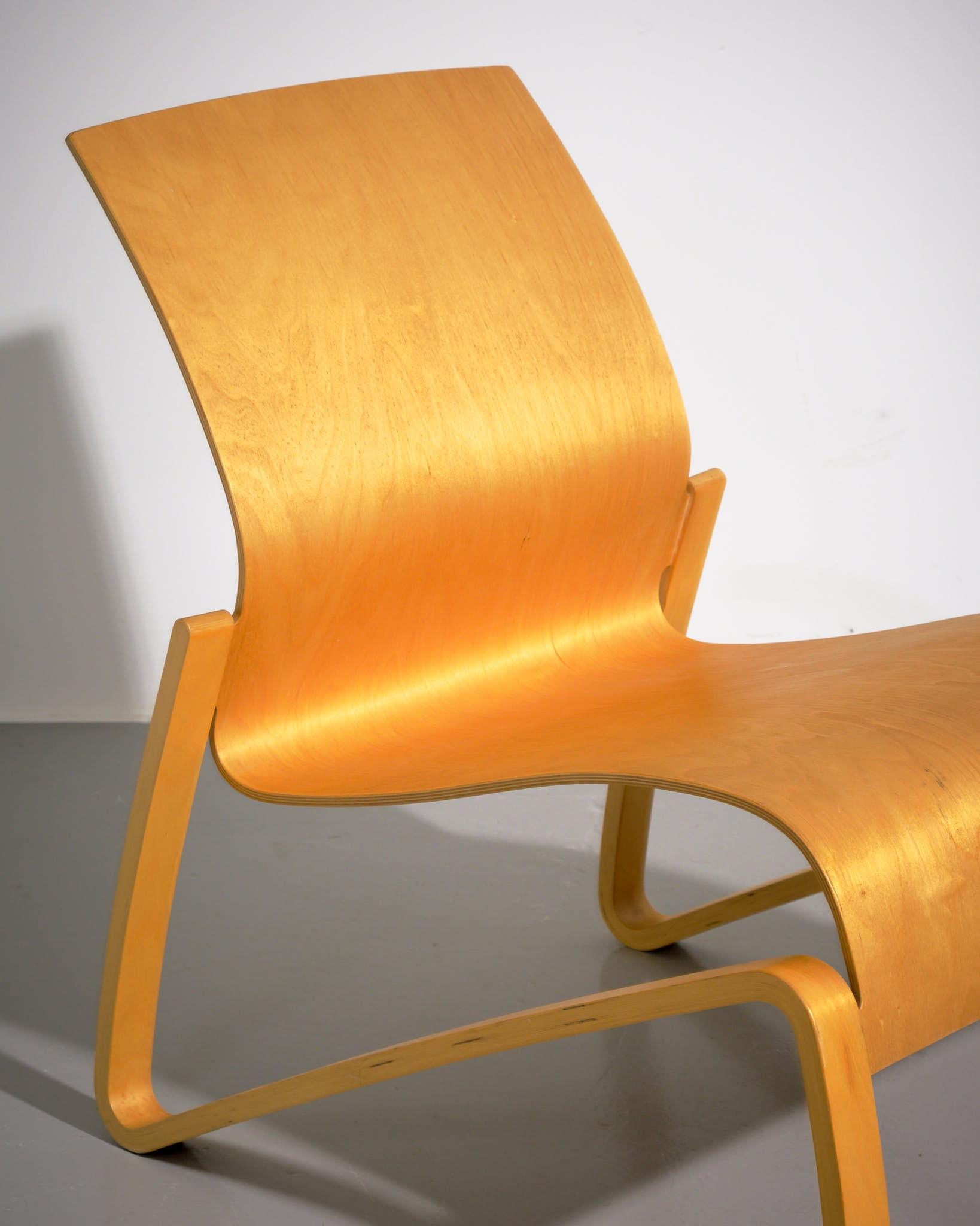 Finnish Birch Plywood Lounge Chair by Hans Peter Weidmann for Artek  1990s For Sale