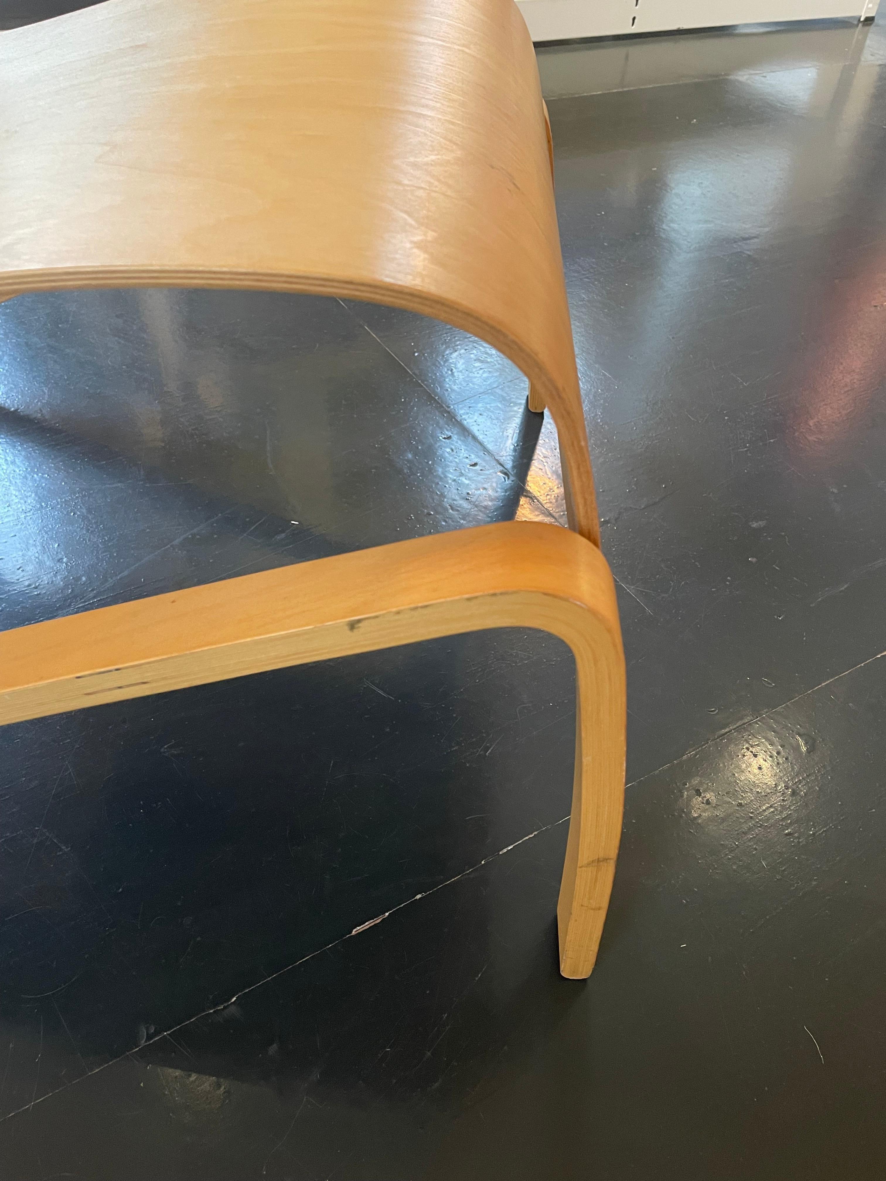 1990s Artek Birch Plywood Lounge Chair by Hans Peter Weidmann For Sale 1