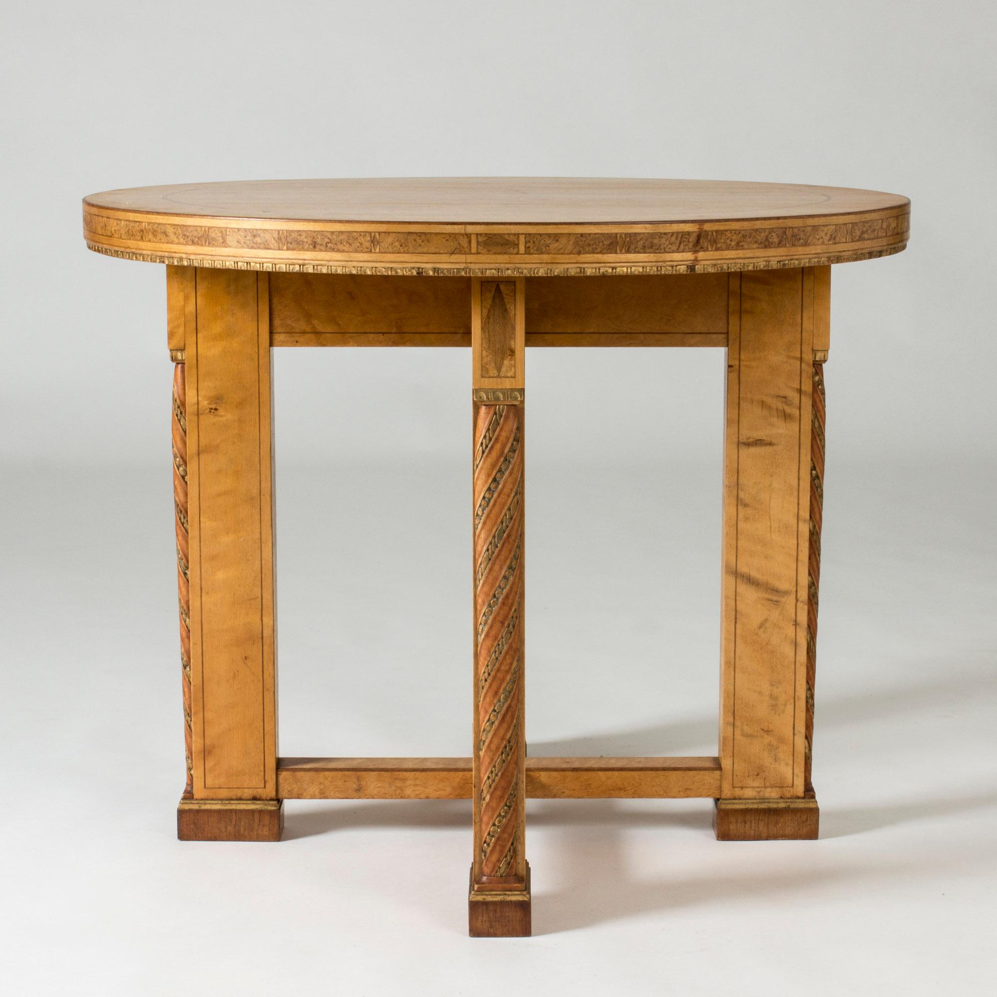 Scandinavian Modern Birch Root Occasional Table by Otto and David Wretling, Sweden, 1920s