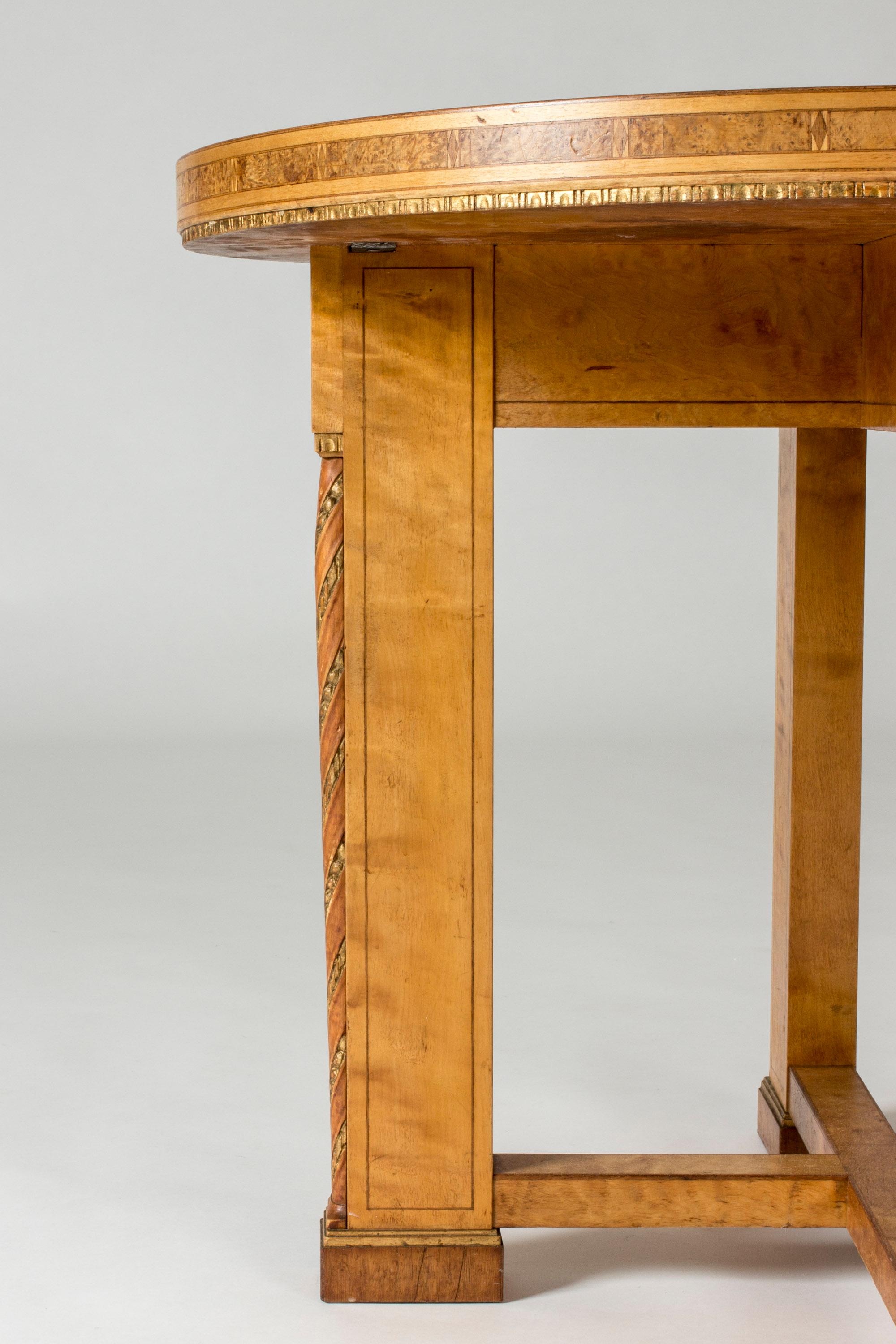 Swedish Birch Root Occasional Table by Otto and David Wretling, Sweden, 1920s